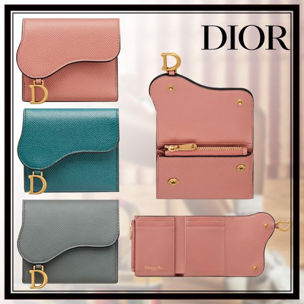 Dior】国内発☆新作完売必須!!SADDLE☆ロータスウォレット☆ (Dior Dior】国内発☆新作完売必須!!SADDLE☆ロータスウォレット☆ (Dior