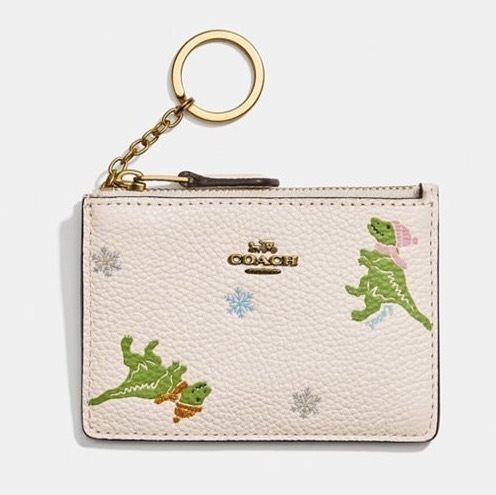 セールCoachレキシープリントミニジップIDカードコインケース (Coach