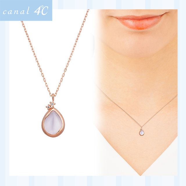 国内発送☆canal 4℃ シルバーしずく型ネックレス☆送料関税無料
