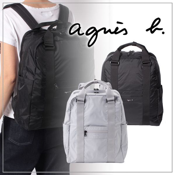 ☆セール アニエスべー バックパック リュック グレー agnes b - バッグ