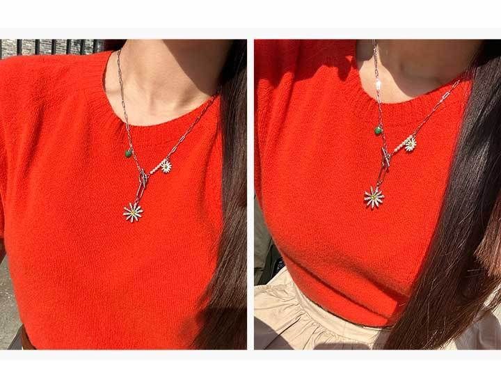 ☆VINTAGE HOLLYWOOD☆ Swing Daisy Charm Necklace ネックレス