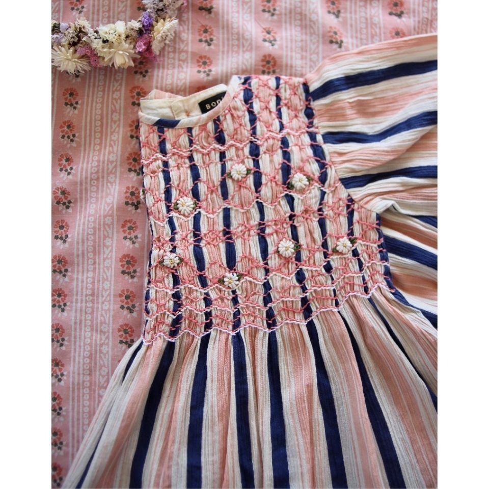 ☆Bonjour Diary☆Transat stripes handsmocks blouse ブラウス ☆Bonjour Diary☆Transat stripes handsmocks blouse ブラウス
