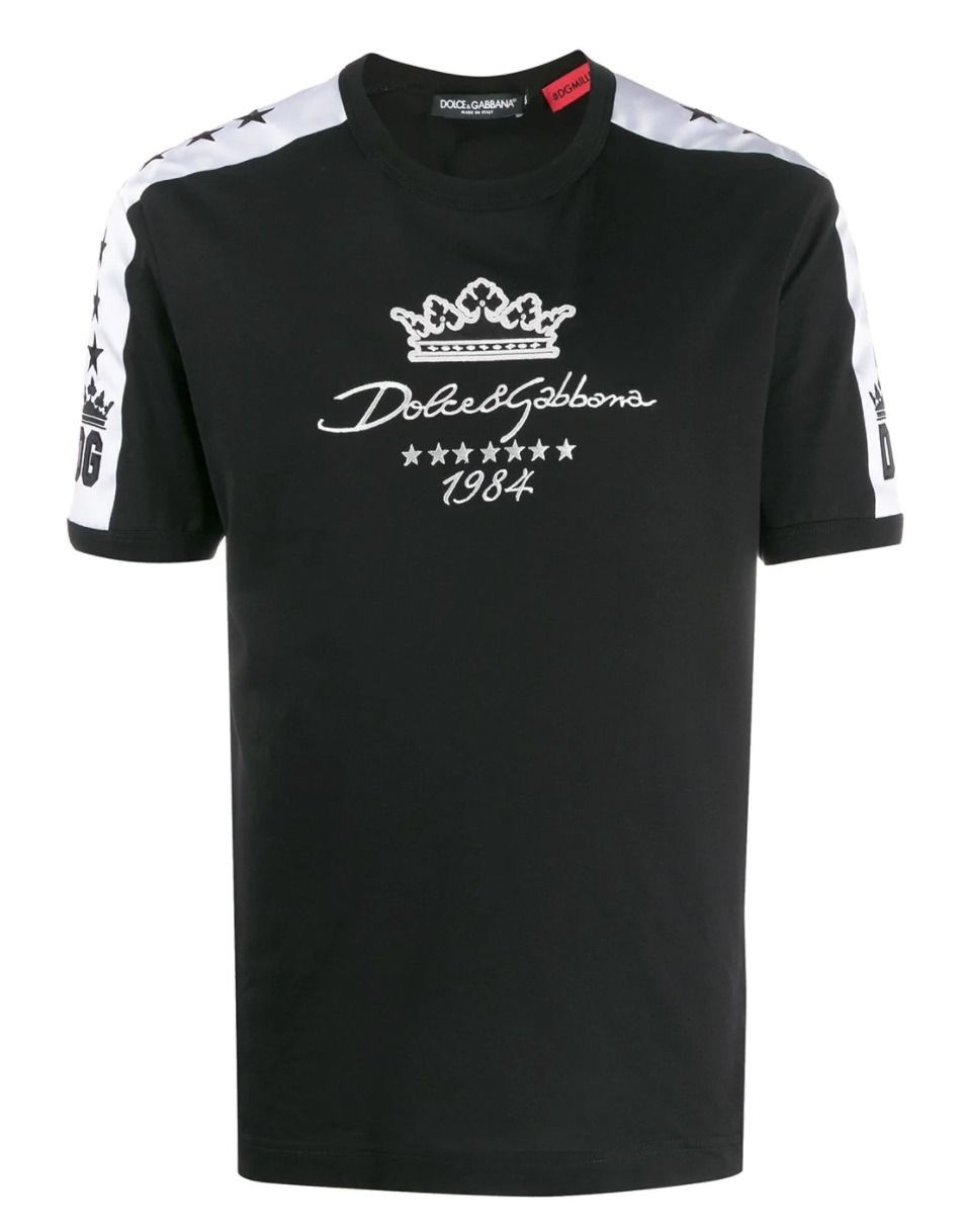 DOLCE&GABBANA ドルガバ スター&王冠プリント コットン Tシャツ (Dolce DOLCE&GABBANA ドルガバ スター&王冠プリント コットン Tシャツ (Dolce