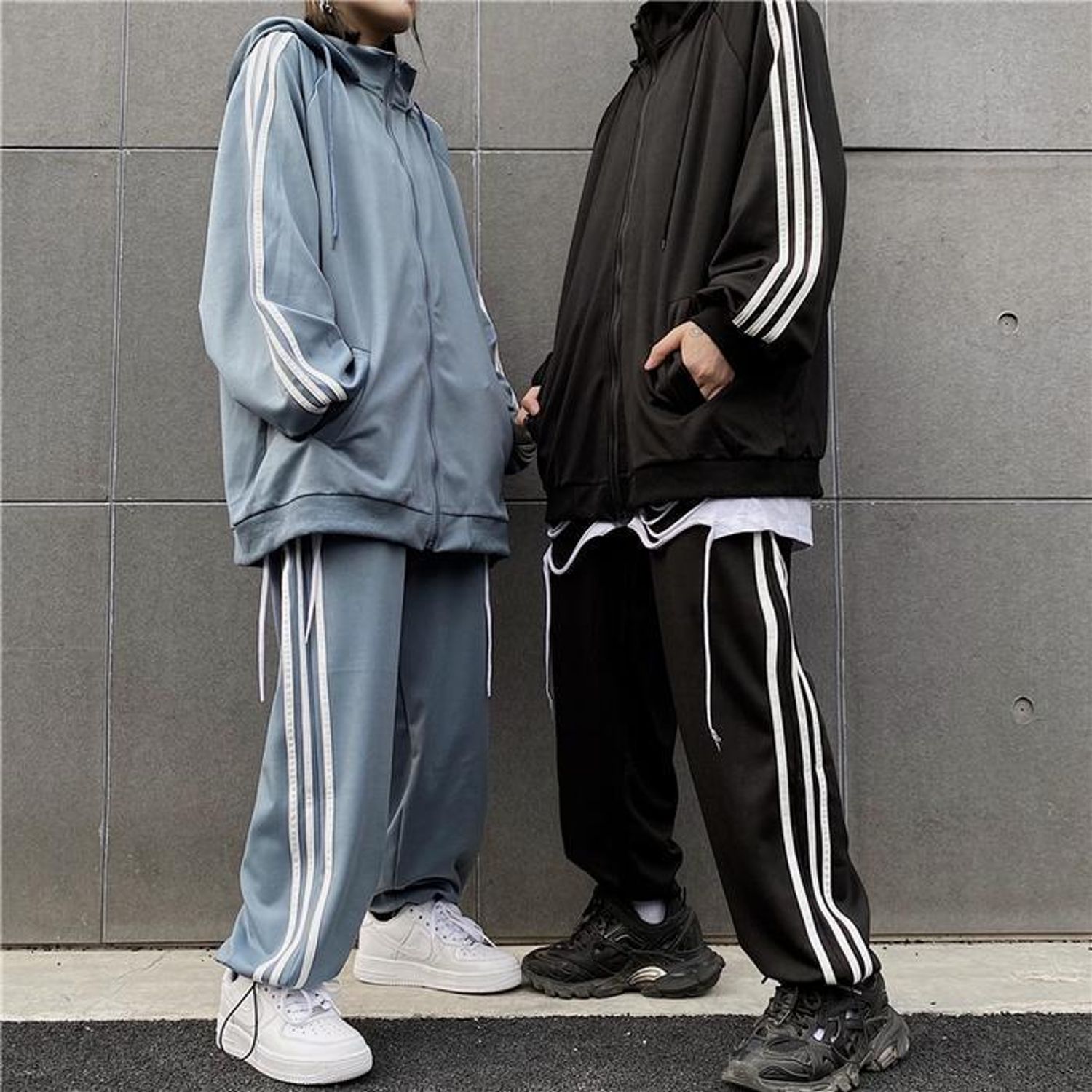 全2色 サイドライン ジャージ 上下 韓国 セットアップ Hk560 セットアップ Buyma