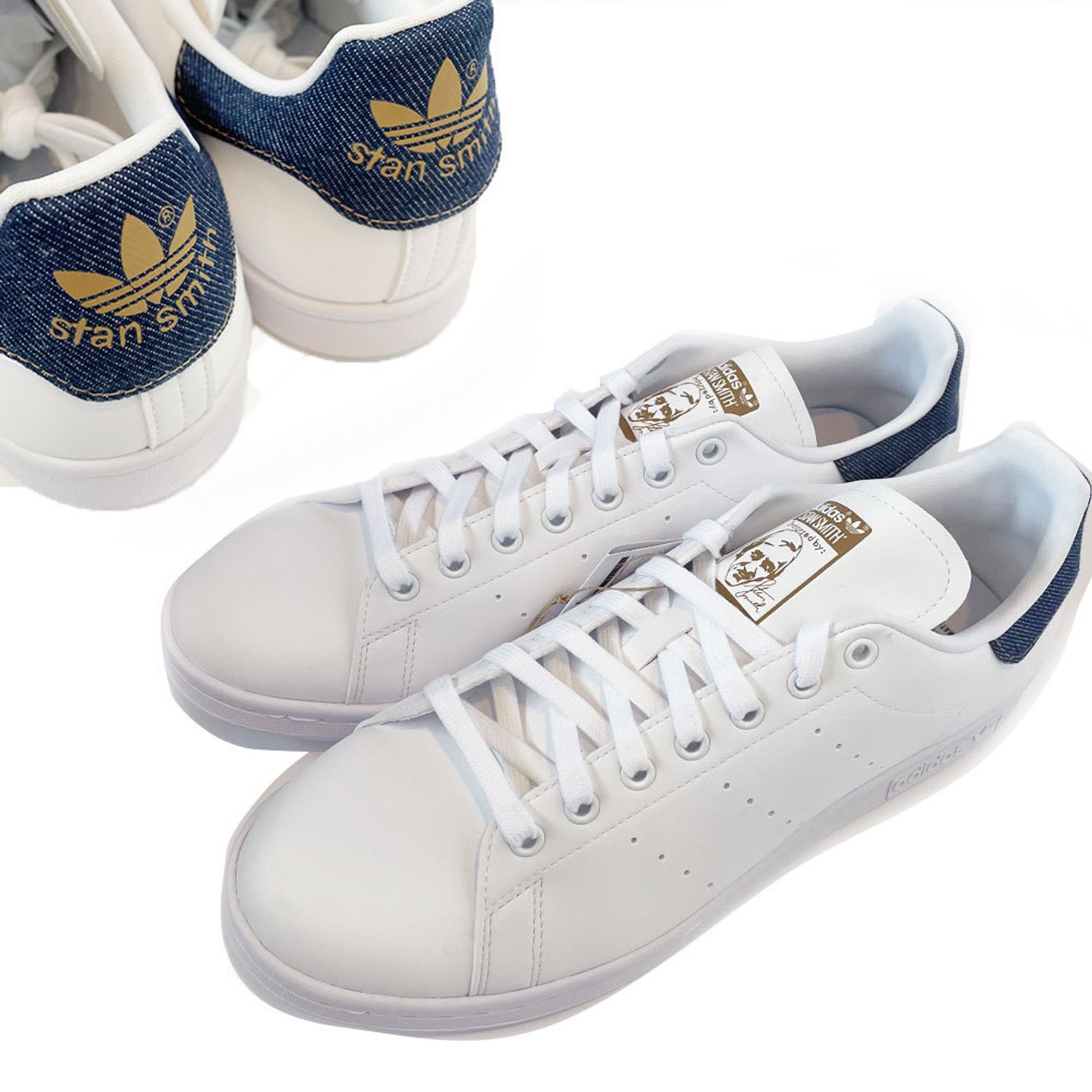 国内発 Adidas Stansmith デニム ゴールドロゴ スタンスミス Adidas スニーカー Buyma