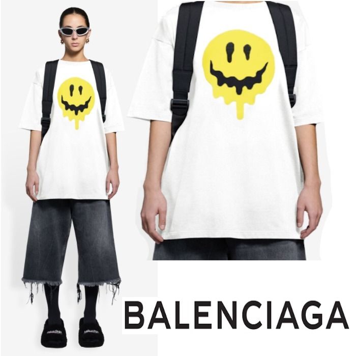 バレンシアガ直営店【DRIP PEACE】ラージフィット◇Tシャツ バレンシアガ直営店【DRIP PEACE】ラージフィット◇Tシャツ