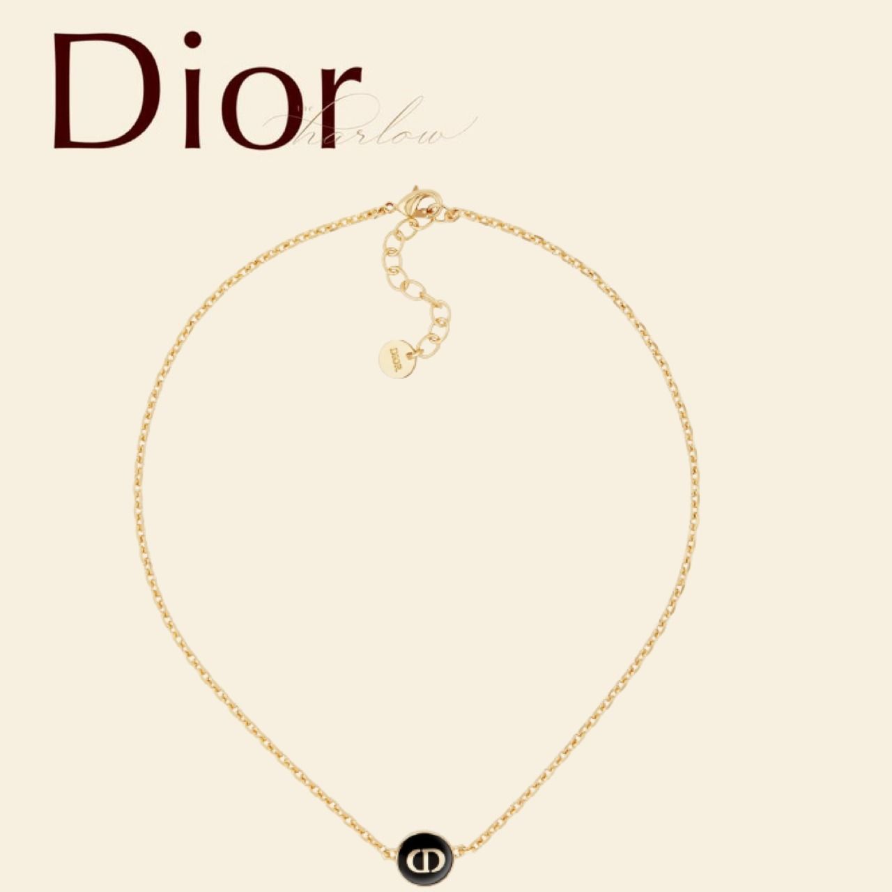 Dior PETIT CD ネックレス ジュエリー 金 黒 チェーン CD 新 女 Dior PETIT CD ネックレス ジュエリー 金 黒 チェーン CD 新 女