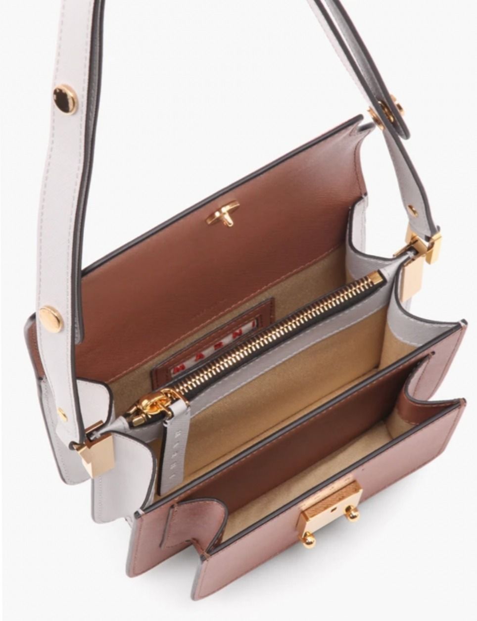関税送料l込】MARNI ☆バイカラー トランク ミニ レザーバッグ (MARNI 関税送料l込】MARNI ☆バイカラー トランク ミニ レザーバッグ (MARNI