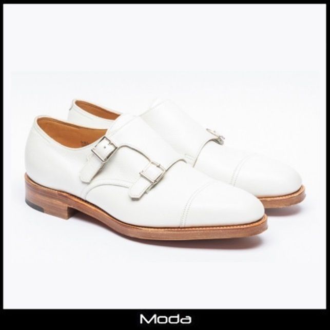 ジョンロブ ダブルモンクシューズ メンズ 白 ホワイト John Lobb (John ...