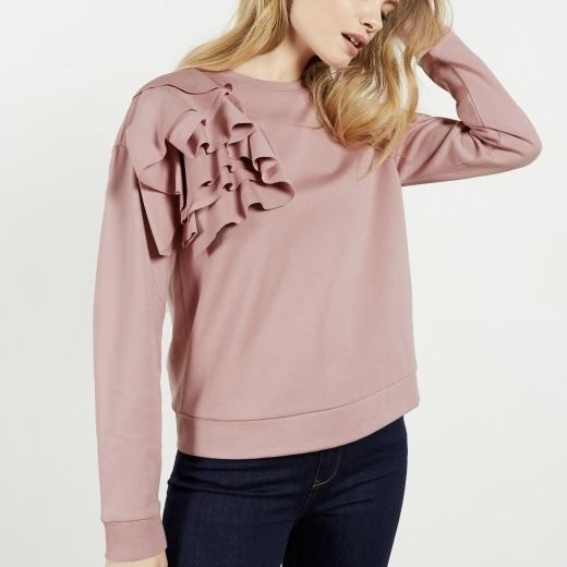 TED BAKER】OZAI フリル付き スウェット ピンク (TED BAKER/スウェット TED BAKER】OZAI フリル付き スウェット ピンク (TED BAKER/スウェット