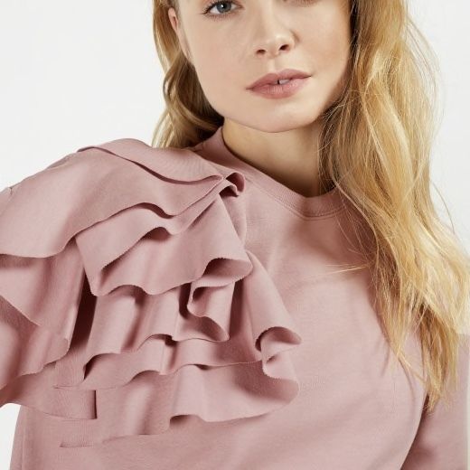 TED BAKER】OZAI フリル付き スウェット ピンク (TED BAKER/スウェット TED BAKER】OZAI フリル付き スウェット ピンク (TED BAKER/スウェット