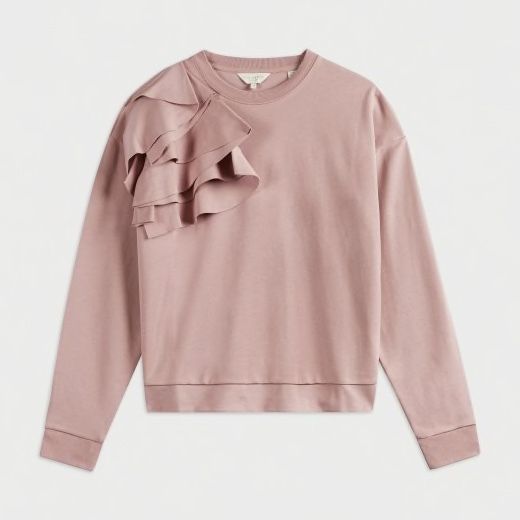 TED BAKER】OZAI フリル付き スウェット ピンク (TED BAKER/スウェット TED BAKER】OZAI フリル付き スウェット ピンク (TED BAKER/スウェット