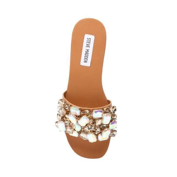 Steve Madden】キラキラビジューのフラットサンダル Brielle (Steve Steve Madden】キラキラビジューのフラットサンダル Brielle (Steve