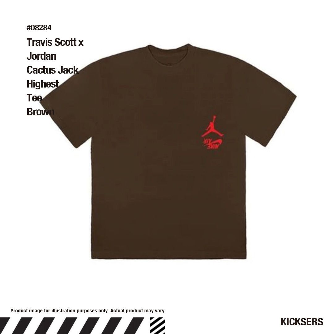 【人気ラッパーコラボ】トラヴィススコット×ジョーダン Tシャツ ジョーダン Travis Scott Jordan Cactus Jack Highest Tee Brown