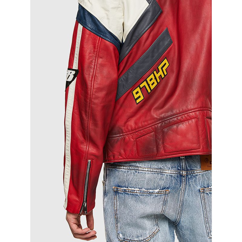 ◇DIESEL 21SS 最新作◇L-POWER レザージャケット◇Black/Red