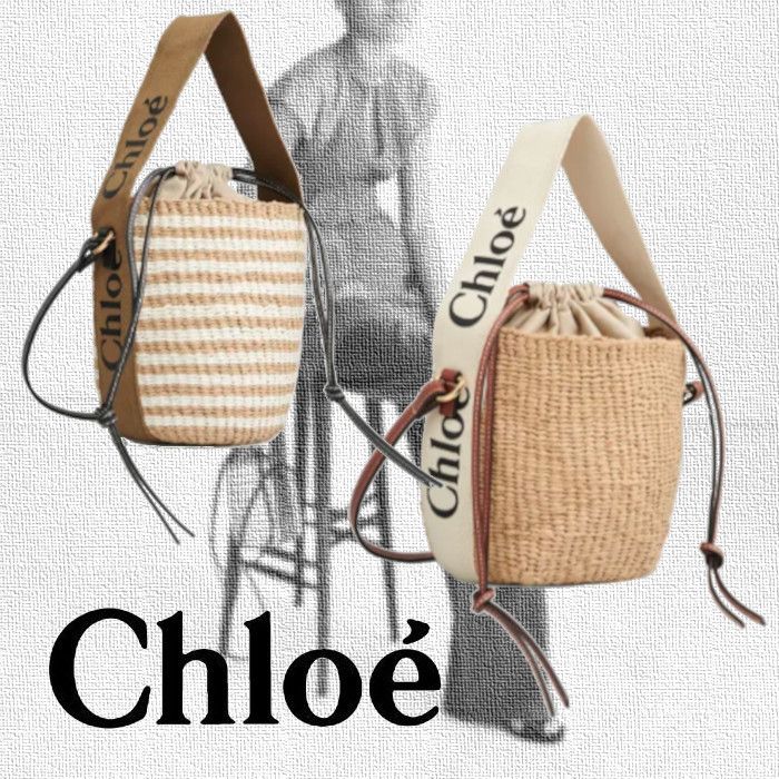 ☆新 作☆Chloe クロエ☆リボン付き「Woody」スモールカゴバッグ 昨季賞金女王 Chloe クロエかごバッグwoodyスモールカゴバッグ かごバッグ