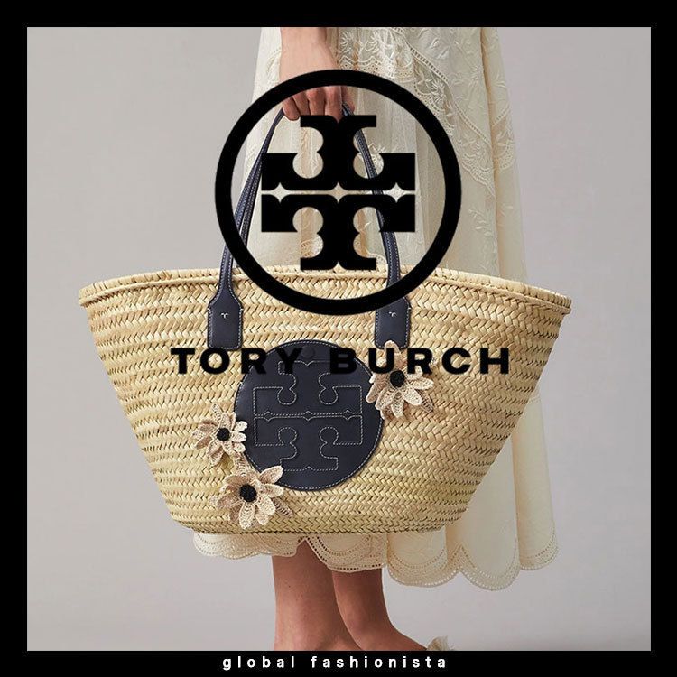 ☆新作入荷☆新品 Tory Burch ELLA STRAW FLORAL BASKET