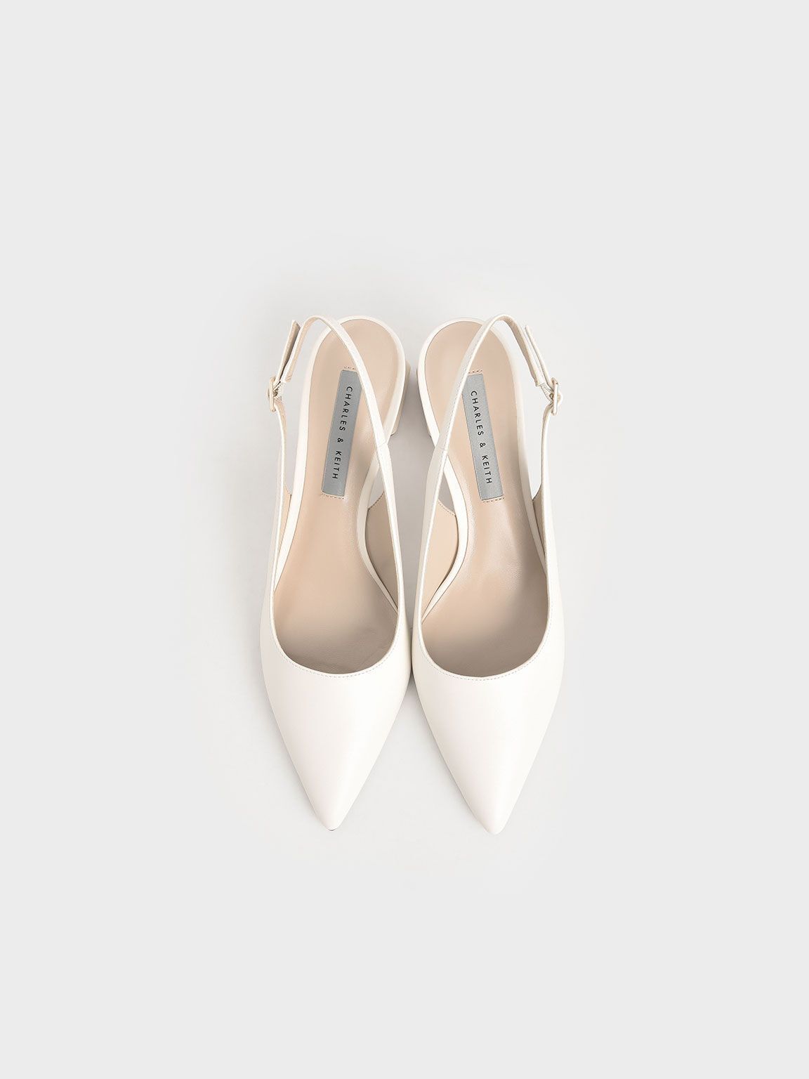☆Charles&Keith☆ラフィアメタリックスリングバックパンプス ☆Charles&Keith☆ラフィアメタリックスリングバックパンプス