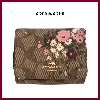 激安通販特集！ COACH】コンパクト！花柄スモール三つ折り財布 (Coach ☆ 小物