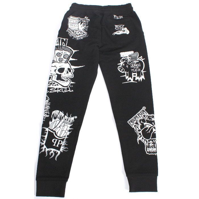 フィリッププレイン パンツ MJT0991 スエット スカル プリント