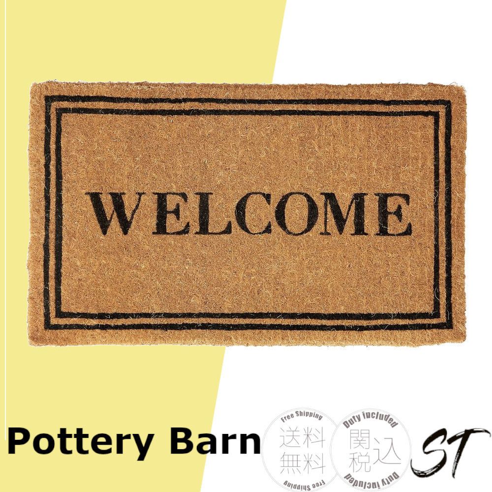 Pottery Barn クラシックウェルカムドアマット 日本未入 関税込 Pottery Barn クラシックウェルカムドアマット 日本未入 関税込