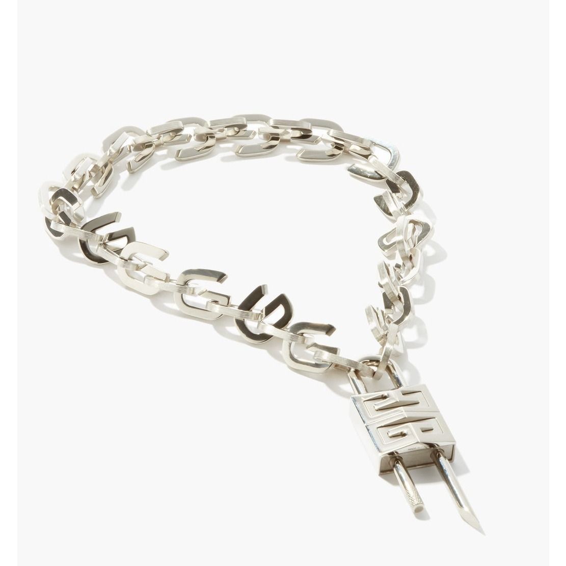 お洒落上級者【GIVENCHY】シルバー Padlock G Link ネックレス ...