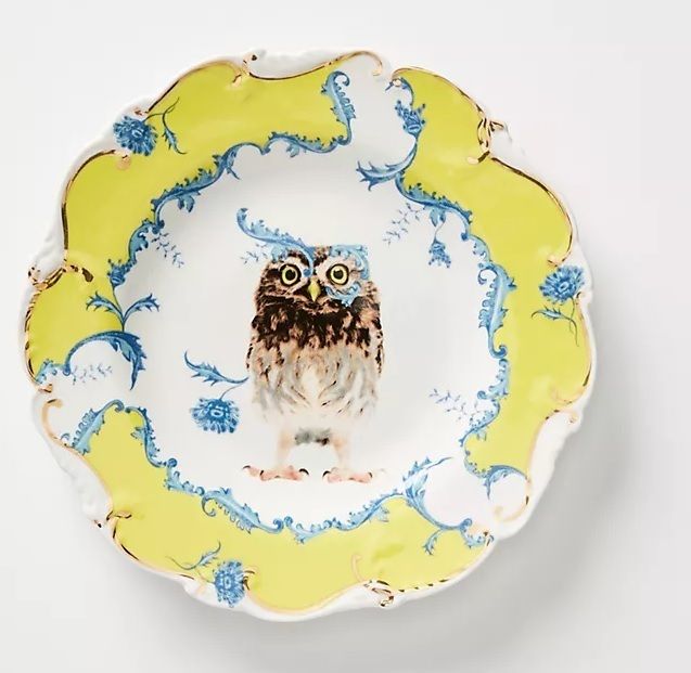 ANTHROPOLOGIE Lou Rota Nature Table Dessert Plate (Bee