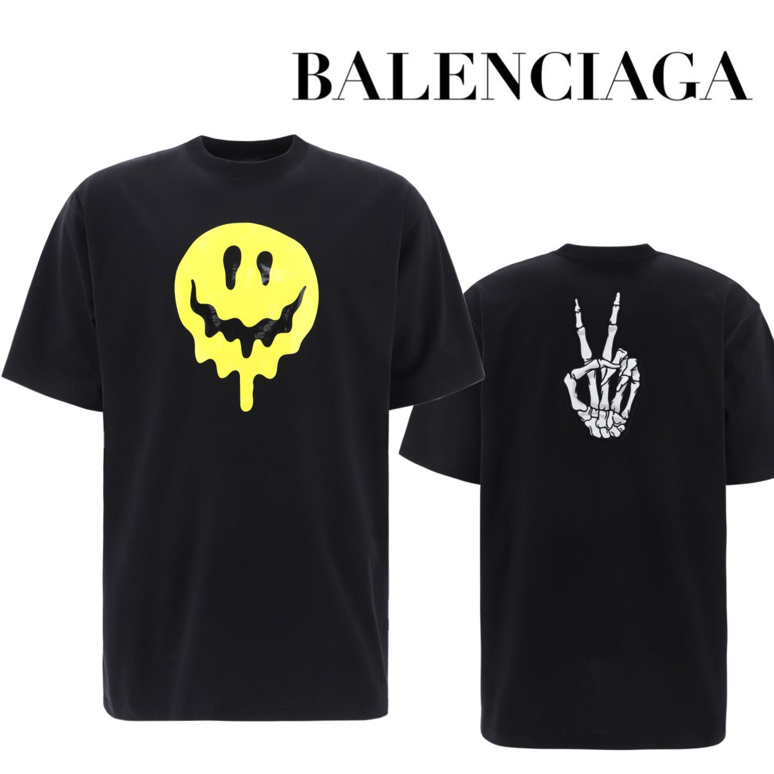 BALENCIAGA バレンシアガ】21SS新作☆ DRIP PEACE Tシャツ (BALENCIAGA BALENCIAGA バレンシアガ】21SS新作☆ DRIP PEACE Tシャツ (BALENCIAGA