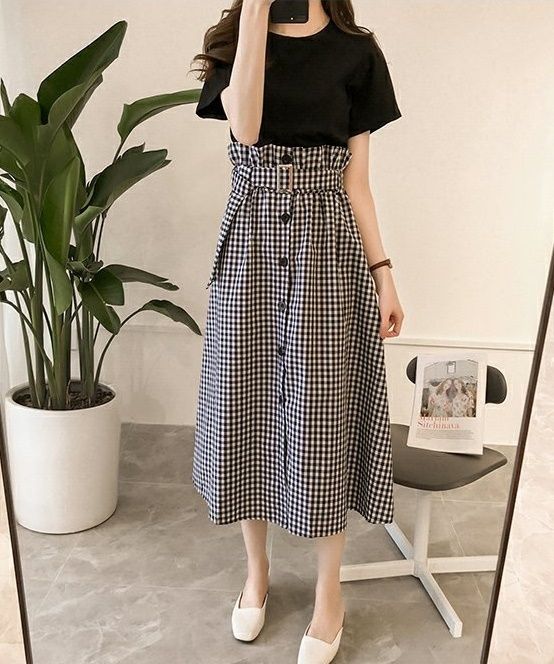 セットアップ コーデセット Tシャツ&ハイウエストスカート ...