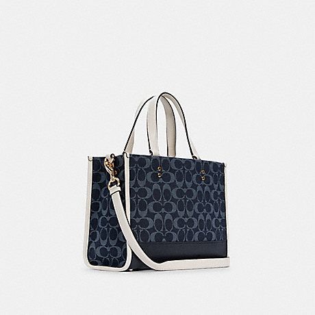 【第1位獲得！】 デンプシーキャリーオール COACH] シグネチャー (Coach デニム バッグ
