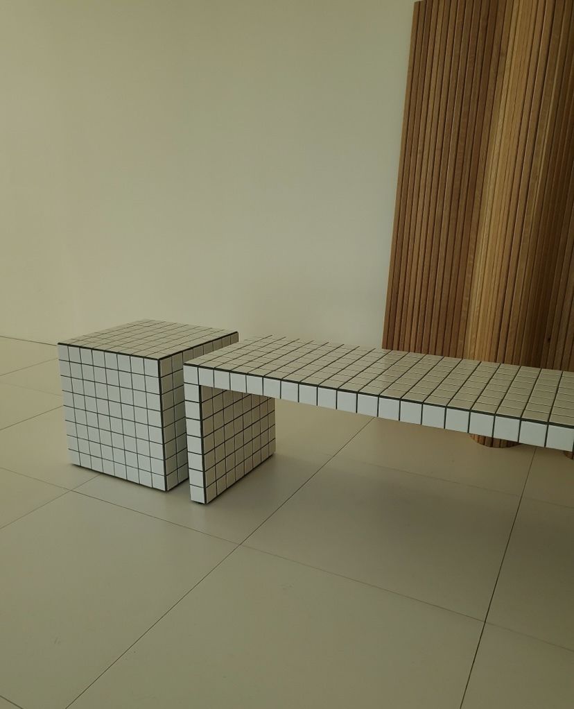 Multi Tile Furniture / マルチタイルキューブ スツール /送料込