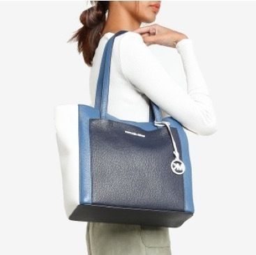 マイケルコース☆ラージ カラーブロック ロゴ トートバッグ セールMichael Kors Gemmaカラーブロックラージポケットトート
