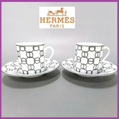 HERMES☆ 【期間限定お試し価格】 HERMES 2客 カップ&ソーサー 食器