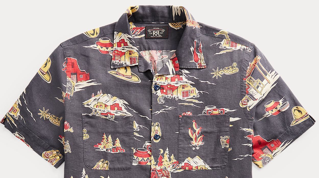 関税送料込☆RALPH LAUREN☆RRL Print Linen-Blend Camp Shirt (RRL 関税送料込☆RALPH LAUREN☆RRL Print Linen-Blend Camp Shirt (RRL