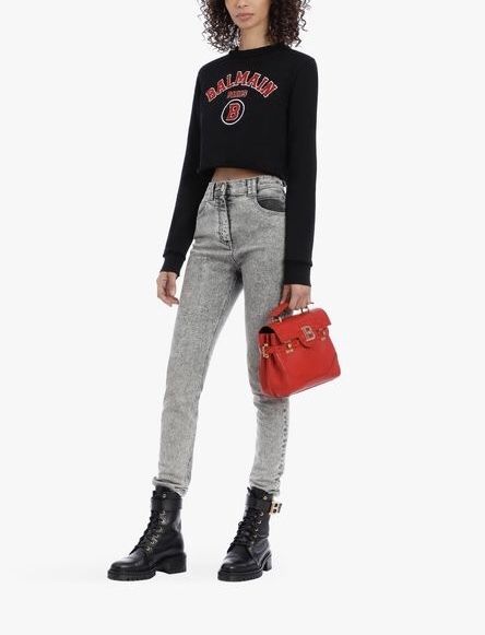 ◆BALMAIN◆ フェード効果のグレーハイウエストスキニージーンズ ◆BALMAIN◆ フェード効果のグレーハイウエストスキニージーンズ