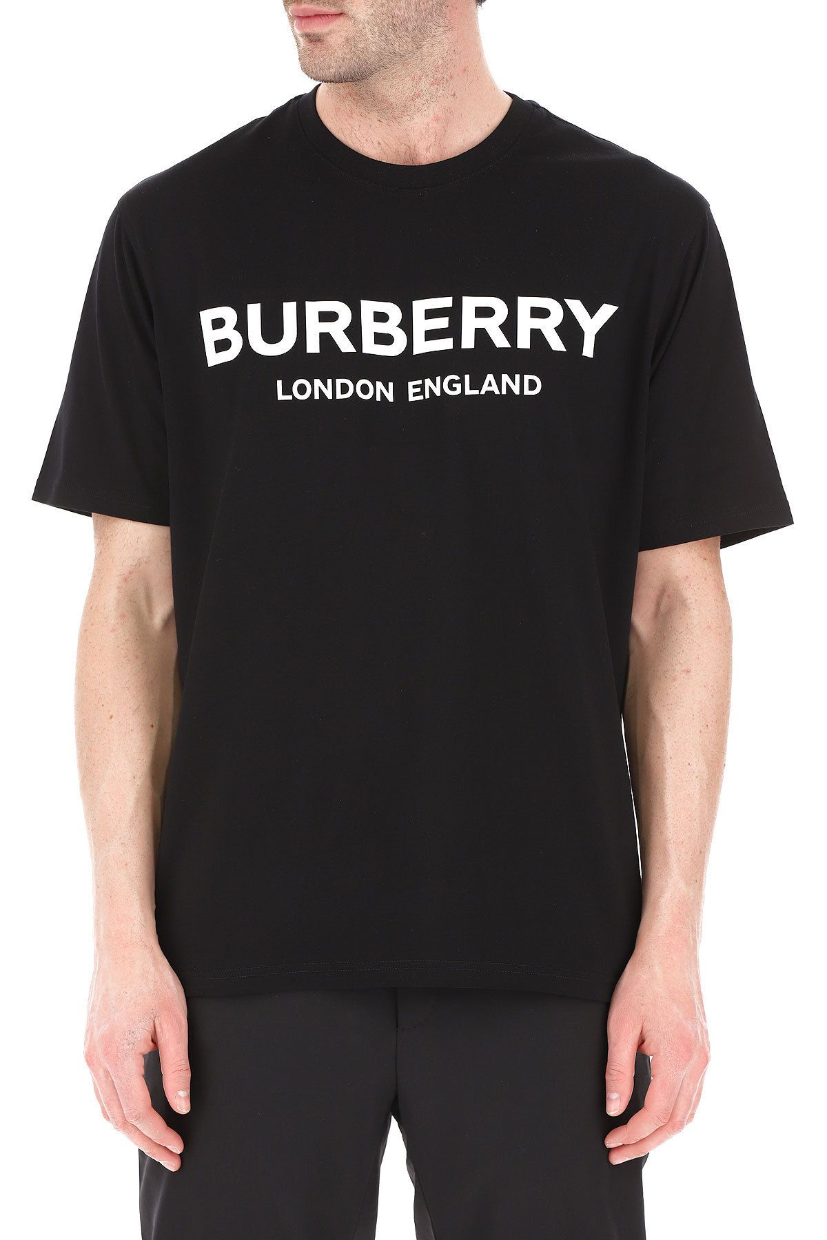 関税負担なしBurberry バーバリー ロゴプリント コットンTシャツ ...