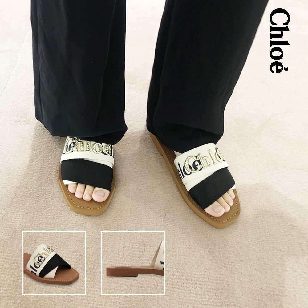 完売必至☆ CHLOEクロエ WOODYフラットミュール CHC21S188Q7905 (Chloe 【人気No.1】 サンダル フラットミュール woody クロエ chloe サンダル