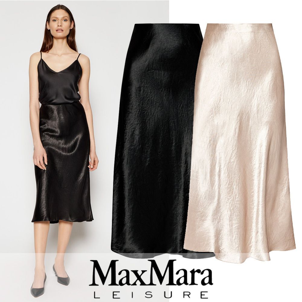Max Mara LEISURE】SS21 Alessio サテン スカート (Max Mara/スカート Max Mara LEISURE】SS21 Alessio サテン スカート (Max Mara/スカート