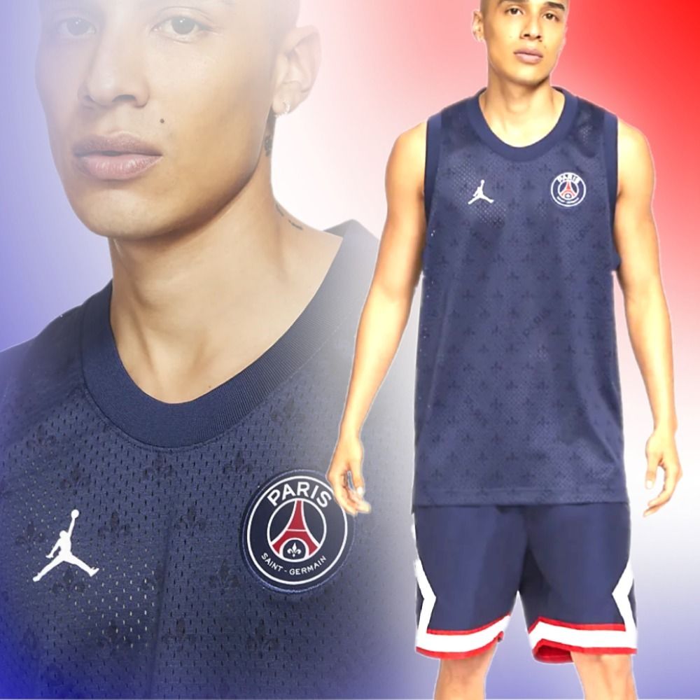 Nike Jordan×PSG コラボ☆パリサンジェルマン メッシュ シャツ (Nike Nike Jordan×PSG コラボ☆パリサンジェルマン メッシュ シャツ (Nike