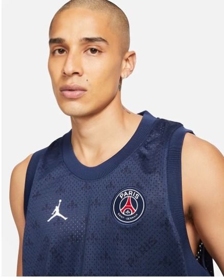 オンラインショップ Nike Jordan×PSG コラボ★パリサンジェルマン メッシュ シャツ タンクトップ Nike Jordan×PSG コラボ☆パリサンジェルマン メッシュ シャツ (Nike