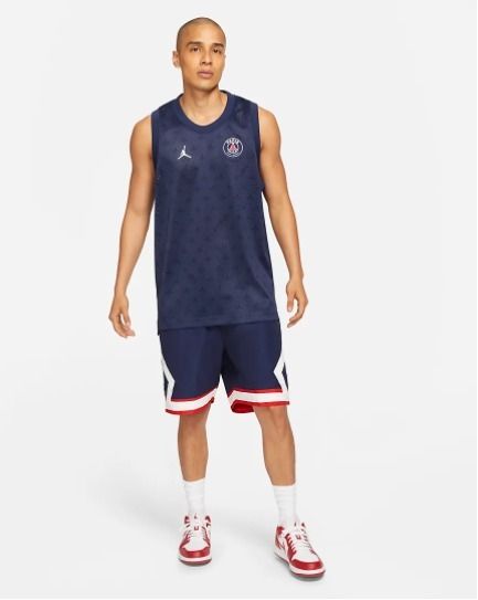 Nike Jordan×PSG コラボ☆パリサンジェルマン メッシュ シャツ (Nike Nike Jordan×PSG コラボ☆パリサンジェルマン メッシュ シャツ (Nike