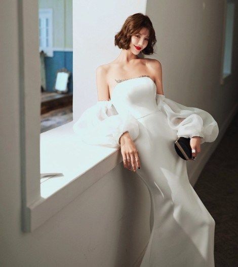 ウェディングドレス マーメイド ロングスリット セクシー 結婚式