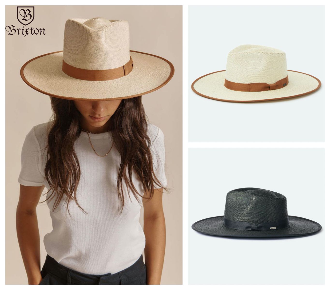 ☆BRIXTON つば広 ストローハット Straw パナマハット 送料込 ☆BRIXTON つば広 ストローハット Straw パナマハット 送料込
