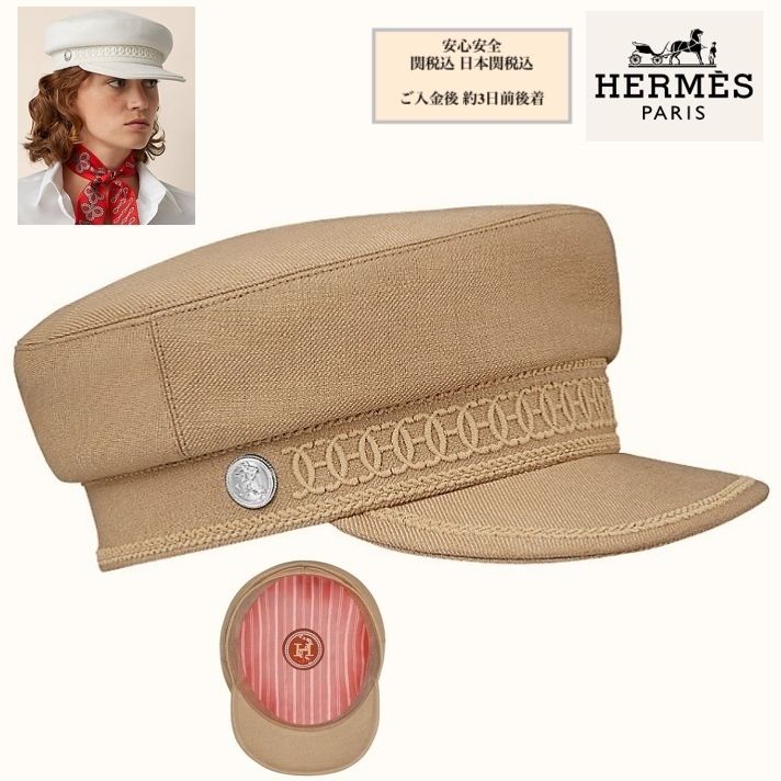 Hermesエルメス キャスケット Cabourg 帽子ハット シルバー金具