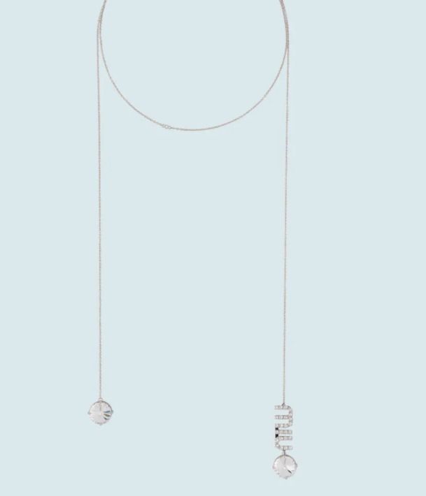 ミュウミュウ☆クリスタルロゴ・ネックレス (MiuMiu/ネックレス 最新コレックション 【未使用】MIUMIUミュウミュウ クリスタル ネックレス ネックレス
