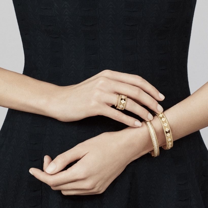 Van Cleef&Arpels】ペルレ クローバー リング ミディアム (Van Cleef Van Cleef&Arpels】ペルレ クローバー リング ミディアム (Van Cleef