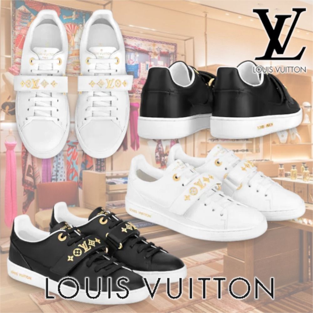 ロゴが可愛い☆ LOUIS VUITTON スニーカー 1A95Q1 1A95Q9 白 黒 (Louis ロゴが可愛い☆ LOUIS VUITTON スニーカー 1A95Q1 1A95Q9 白 黒 (Louis