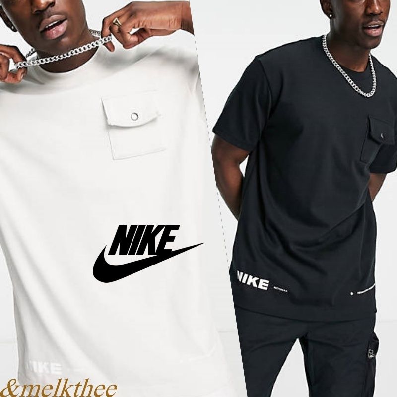 【Nike】メンズ 裾ロゴ 胸ポケット付き半袖Tシャツ★ 【Nike】メンズ 裾ロゴ 胸ポケット付き半袖Tシャツ★
