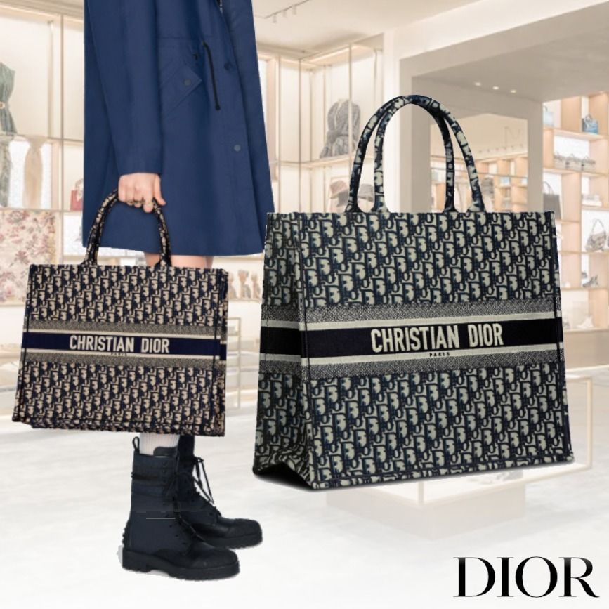 国内完売 メンズOK ディオール ブックトート バッグ ネイビー (Dior ...