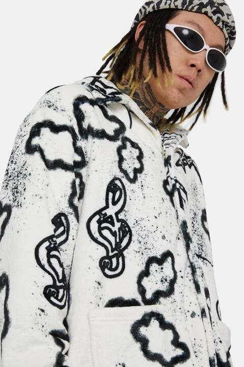 CLOUD FULL PRINT FLANNEL PAJAMA JACKET【MAISON EMERALD】 (MAISON ...